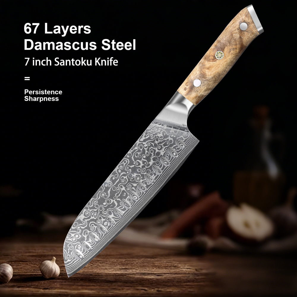 Kitchen Appliances Luxury - Кухонный нож Damascus 7,1 дюйма, нож